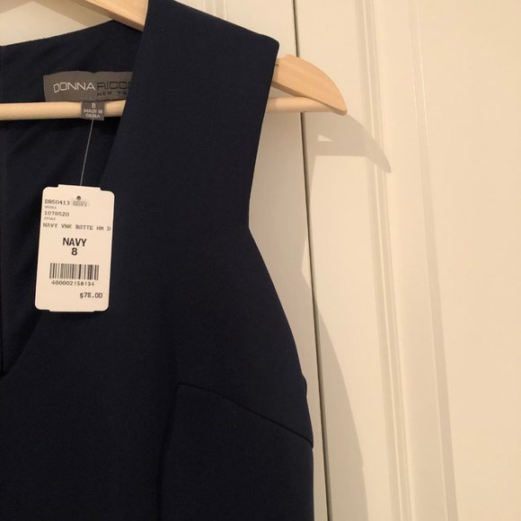 Donna Ricco Navy Dress Sz 8 - Picture 5 of 16